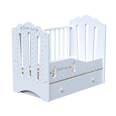 Кровать детская с дополнительным бортиком ВДК Bonne белый 01